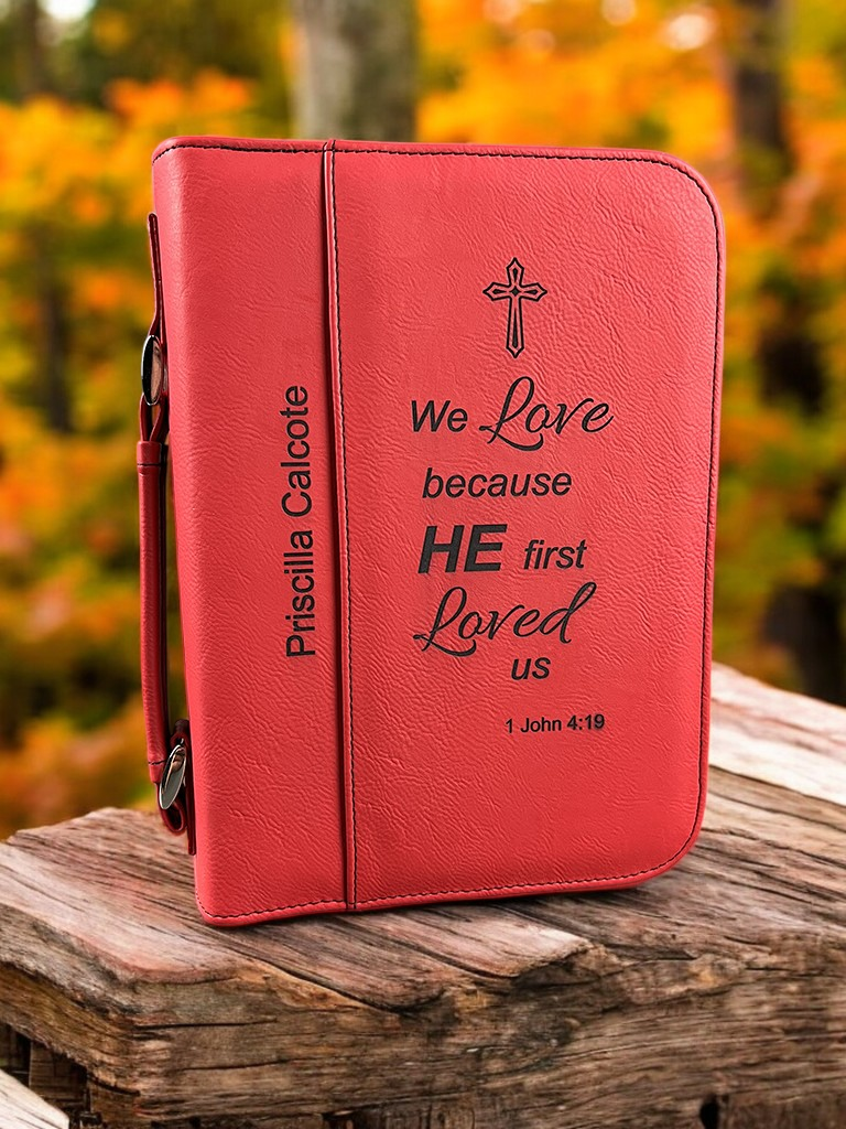Custom Engraved Bible Cover – Fully Personalized – Rusling Woodworks