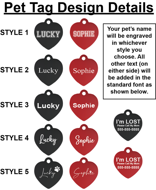 Personalized Heart Pet Tag