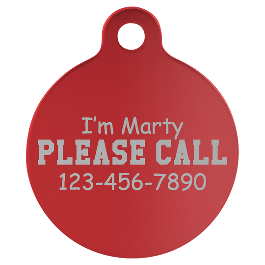 Personalized Round Pet Tag