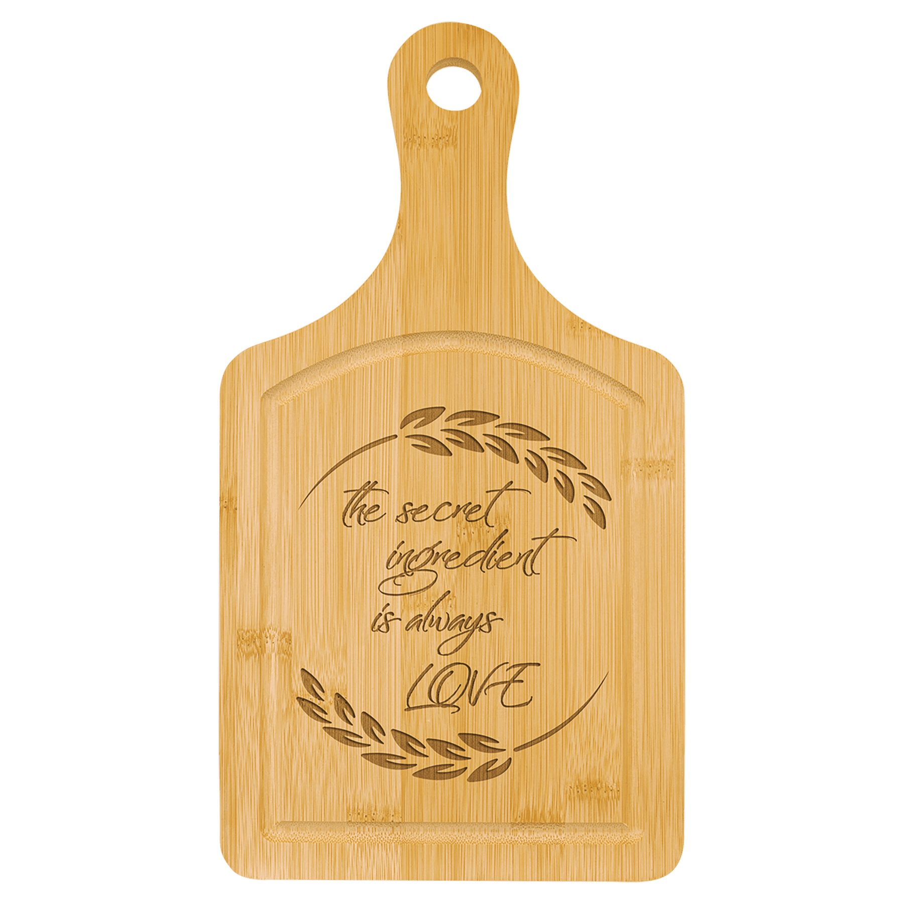 Bulk Plain Bamboo Paddle Cutting Board (Set of 10) | for Customized, Personalized Engraving Purpose | Wholesale Premium Blank Bamboo Board (Handle