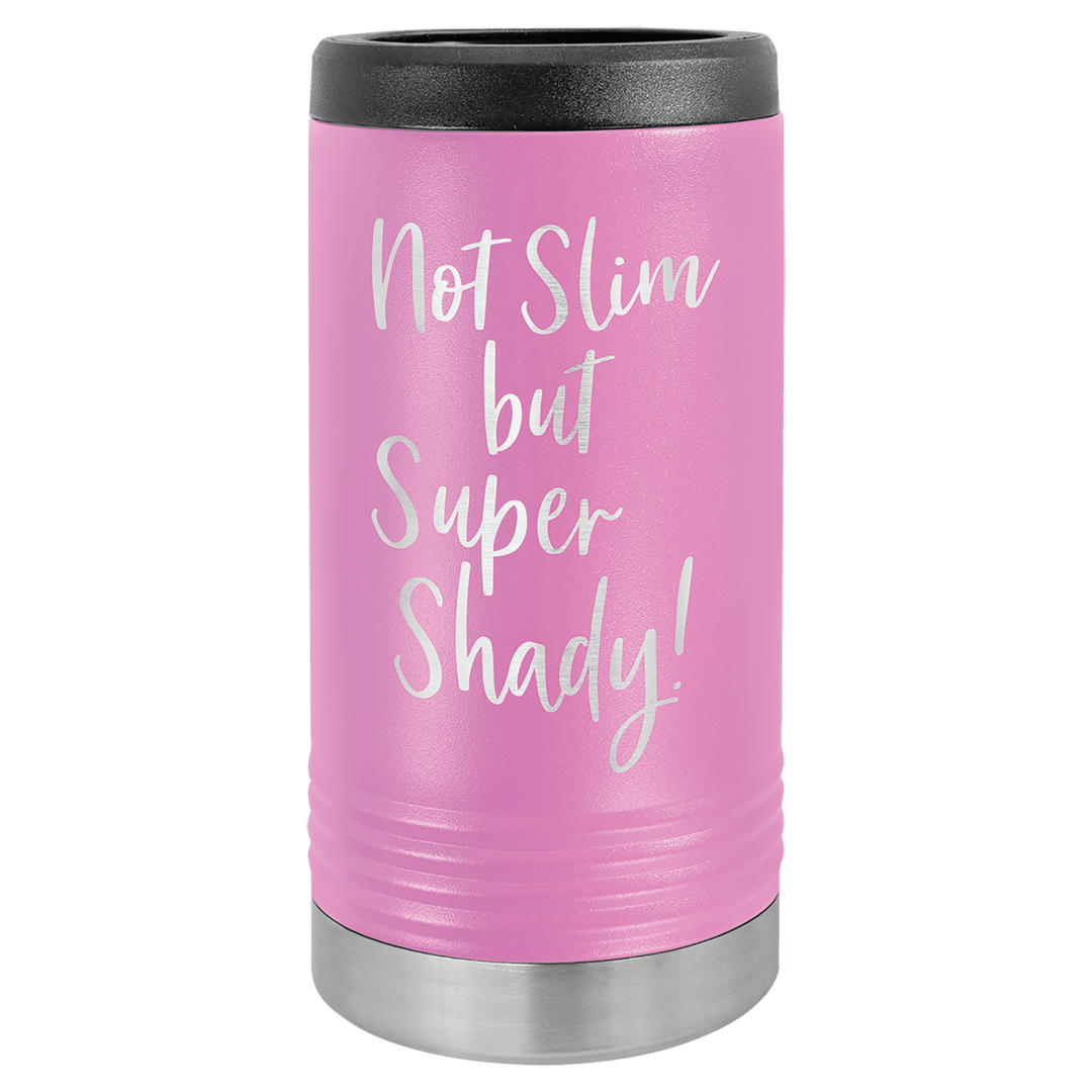 Slim Beverage Holder; Stainless Steel Koozie - Personalized