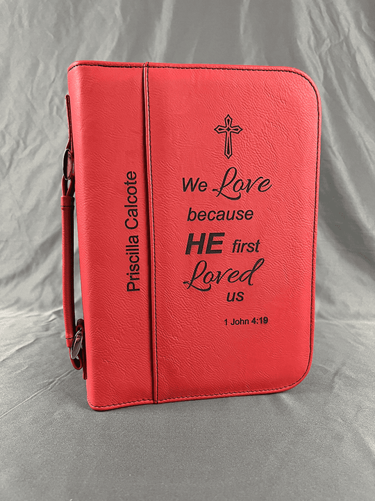 Book/Bible Cover with Handle and Zipper