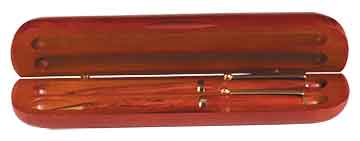 Rosewood Finish Double Pen Gift Case – Engravable