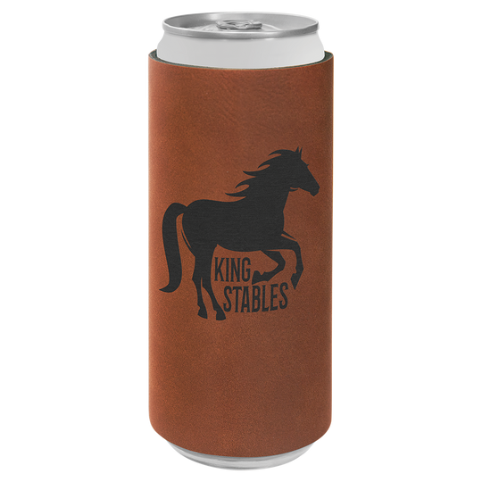 Leatherette Slim Koozie; Personalized Slim Koozie