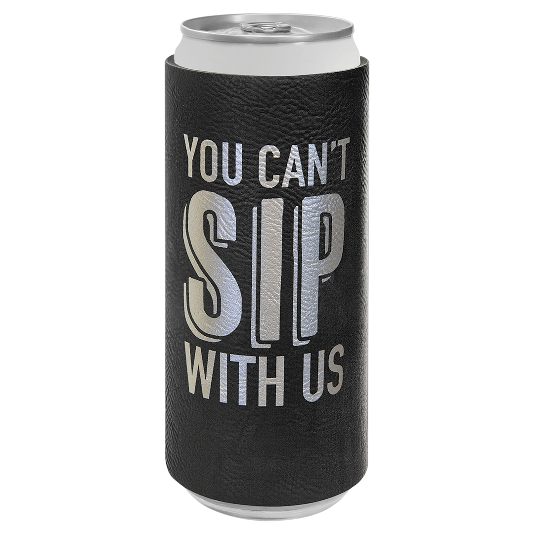 Leatherette Slim Koozie; Personalized Slim Koozie