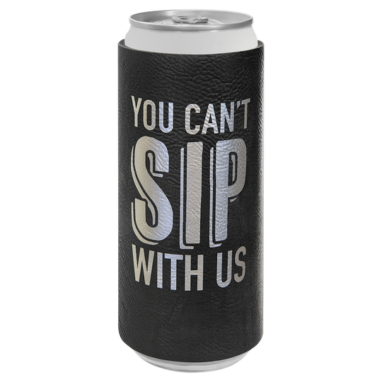 Leatherette Slim Koozie; Personalized Slim Koozie