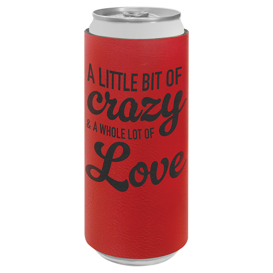 Leatherette Slim Koozie; Personalized Slim Koozie