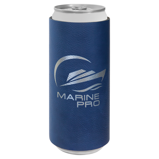 Leatherette Slim Koozie; Personalized Slim Koozie