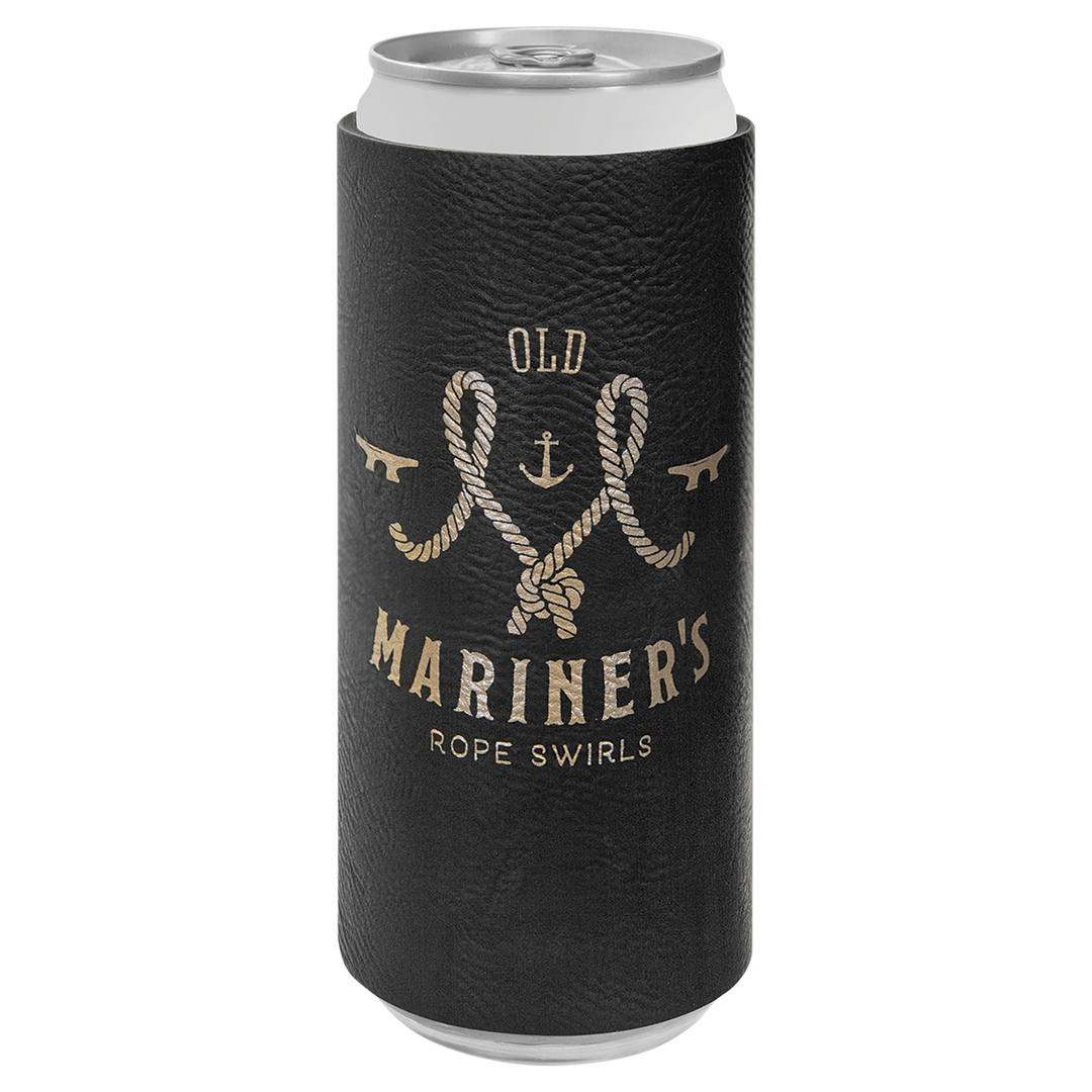 Leatherette Slim Koozie; Personalized Slim Koozie