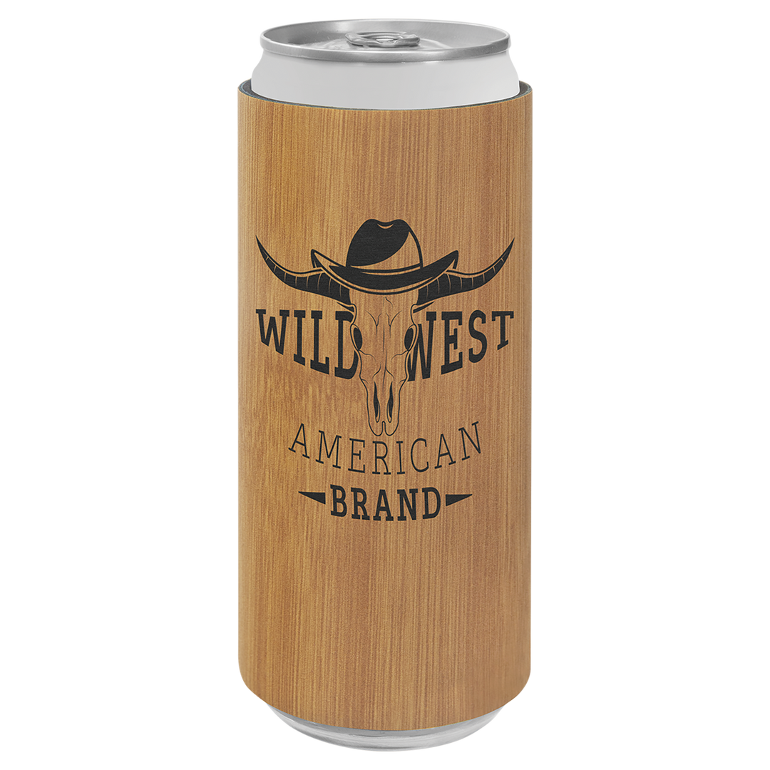 Leatherette Slim Koozie; Personalized Slim Koozie