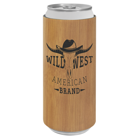 Leatherette Slim Koozie; Personalized Slim Koozie