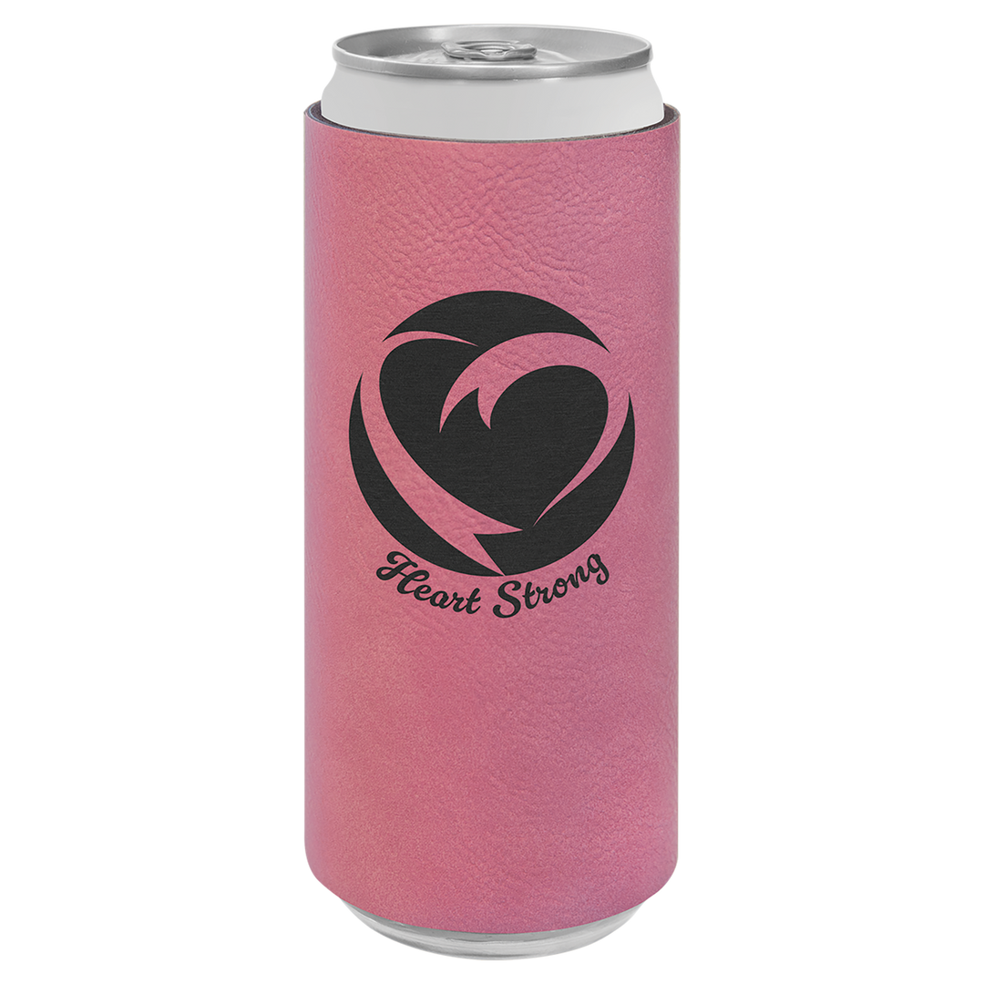 Leatherette Slim Koozie; Personalized Slim Koozie