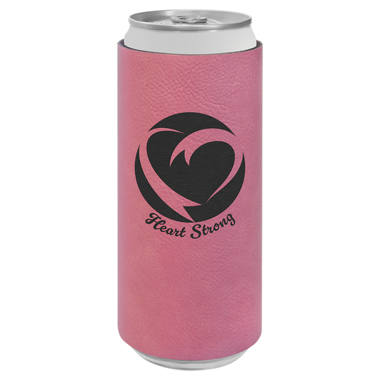 Leatherette Slim Koozie; Personalized Slim Koozie