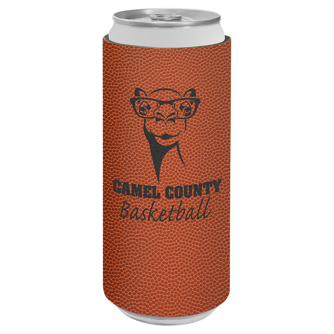 Leatherette Slim Koozie; Personalized Slim Koozie