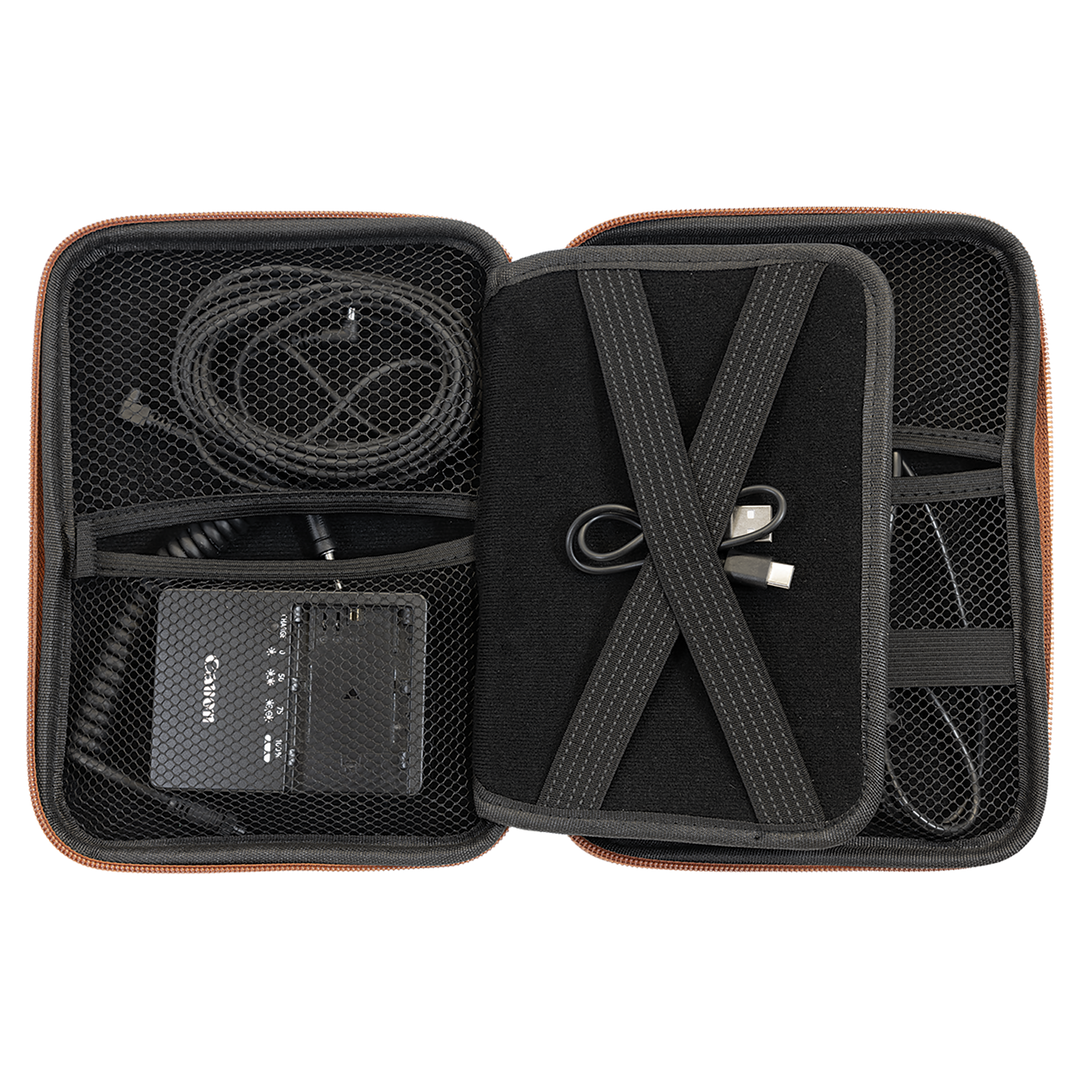 Personalized Leatherette Cord Organizer Case – Laser Engraved