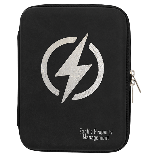 Personalized Leatherette Cord Organizer Case – Laser Engraved