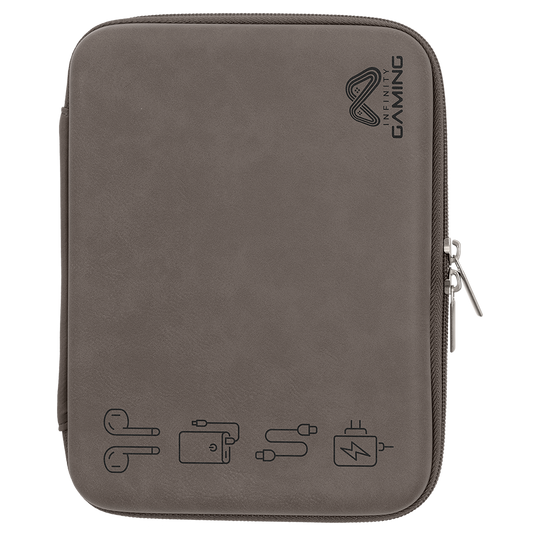 Personalized Leatherette Cord Organizer Case – Laser Engraved