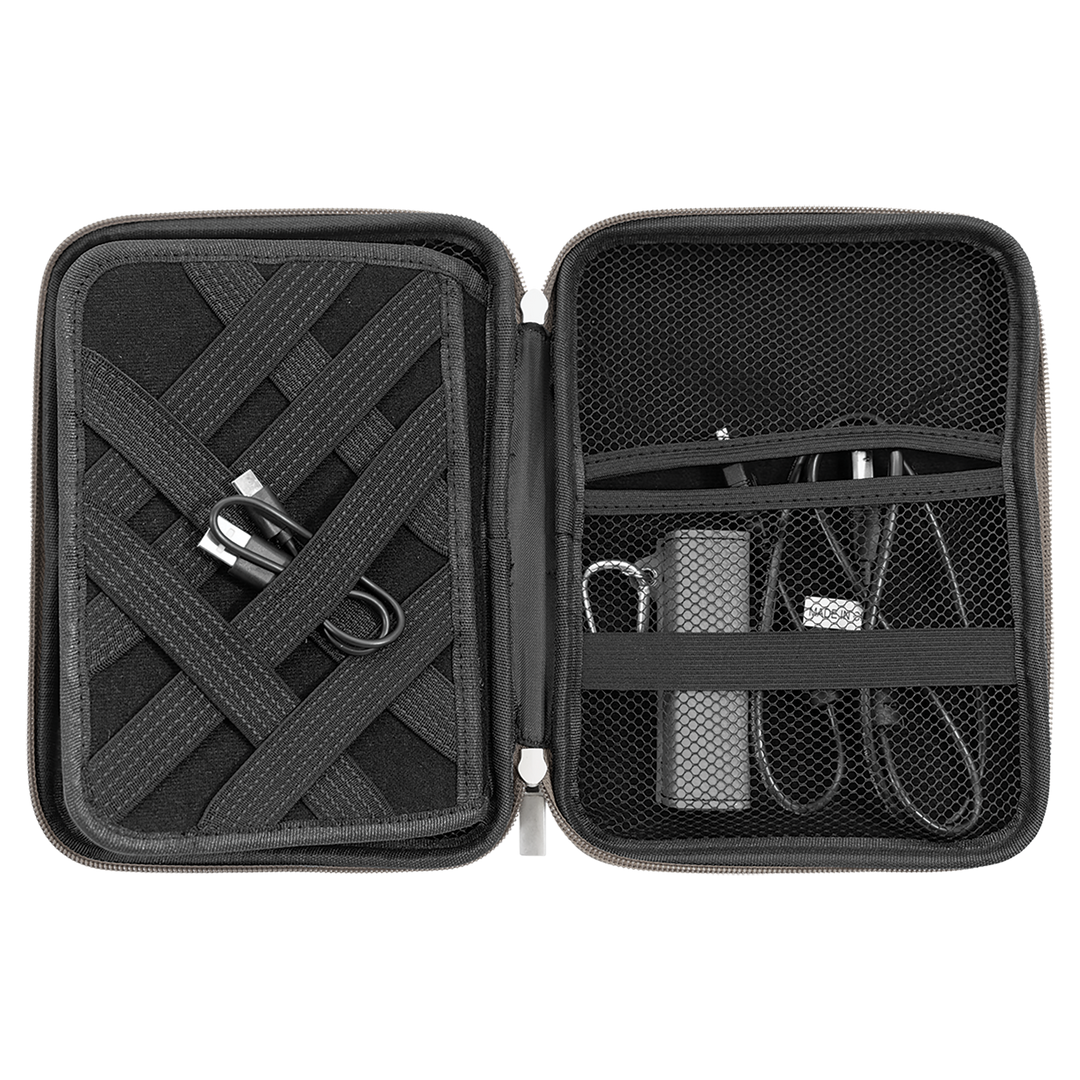 Personalized Leatherette Cord Organizer Case – Laser Engraved