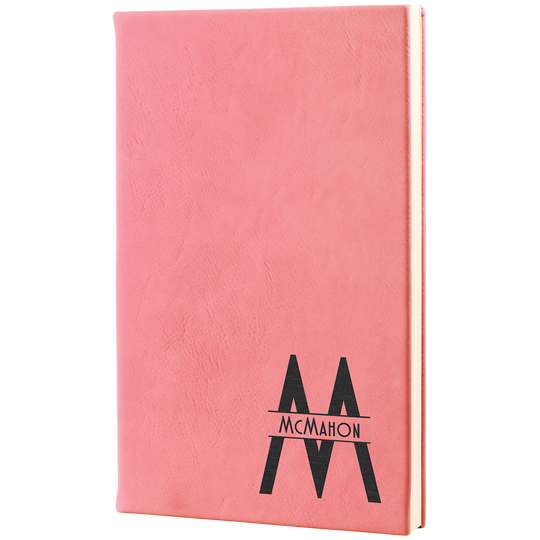 Leatherette Journal with Lined Notepad - Personalized