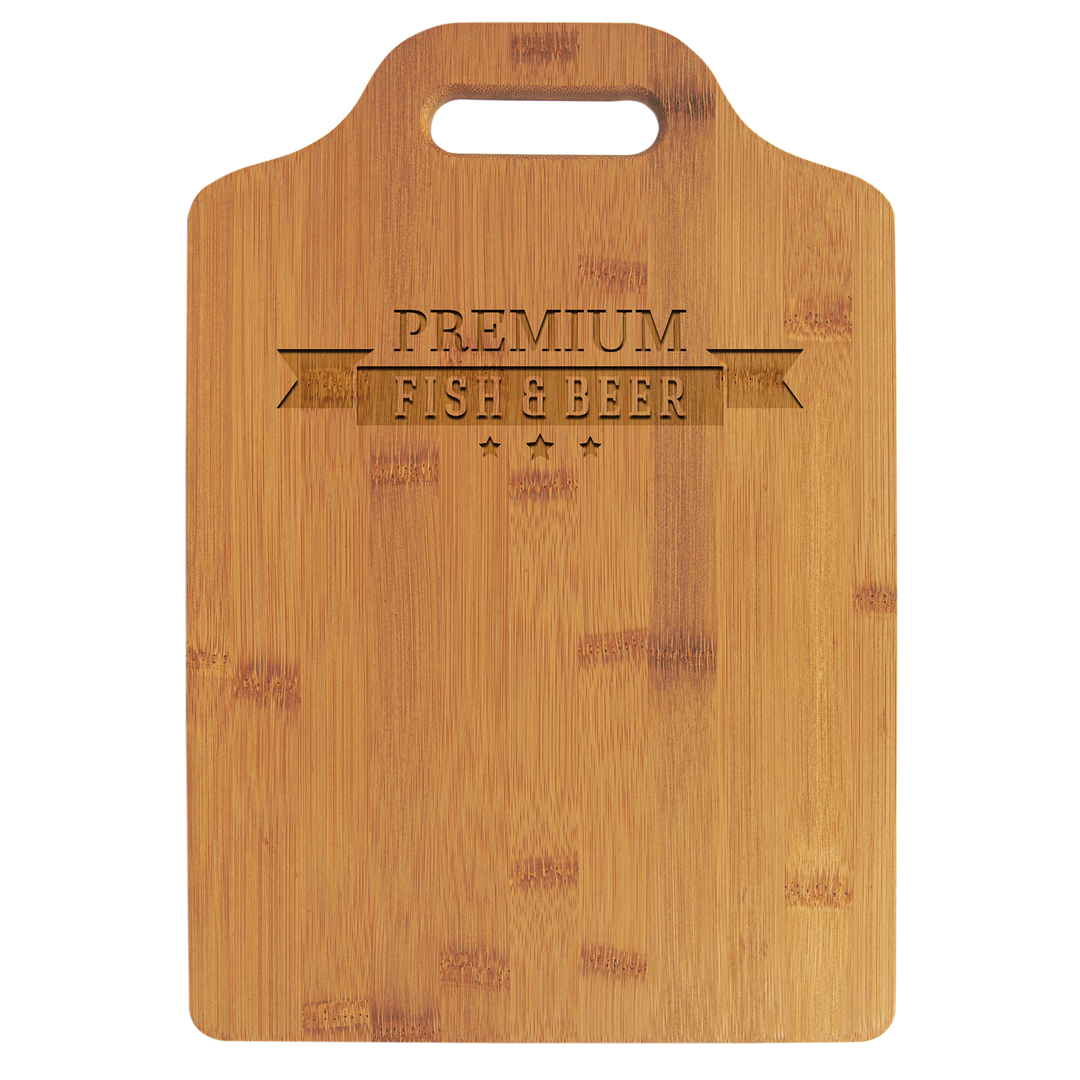Bamboo Cutting Board with Handle; Personalized Cutting Board