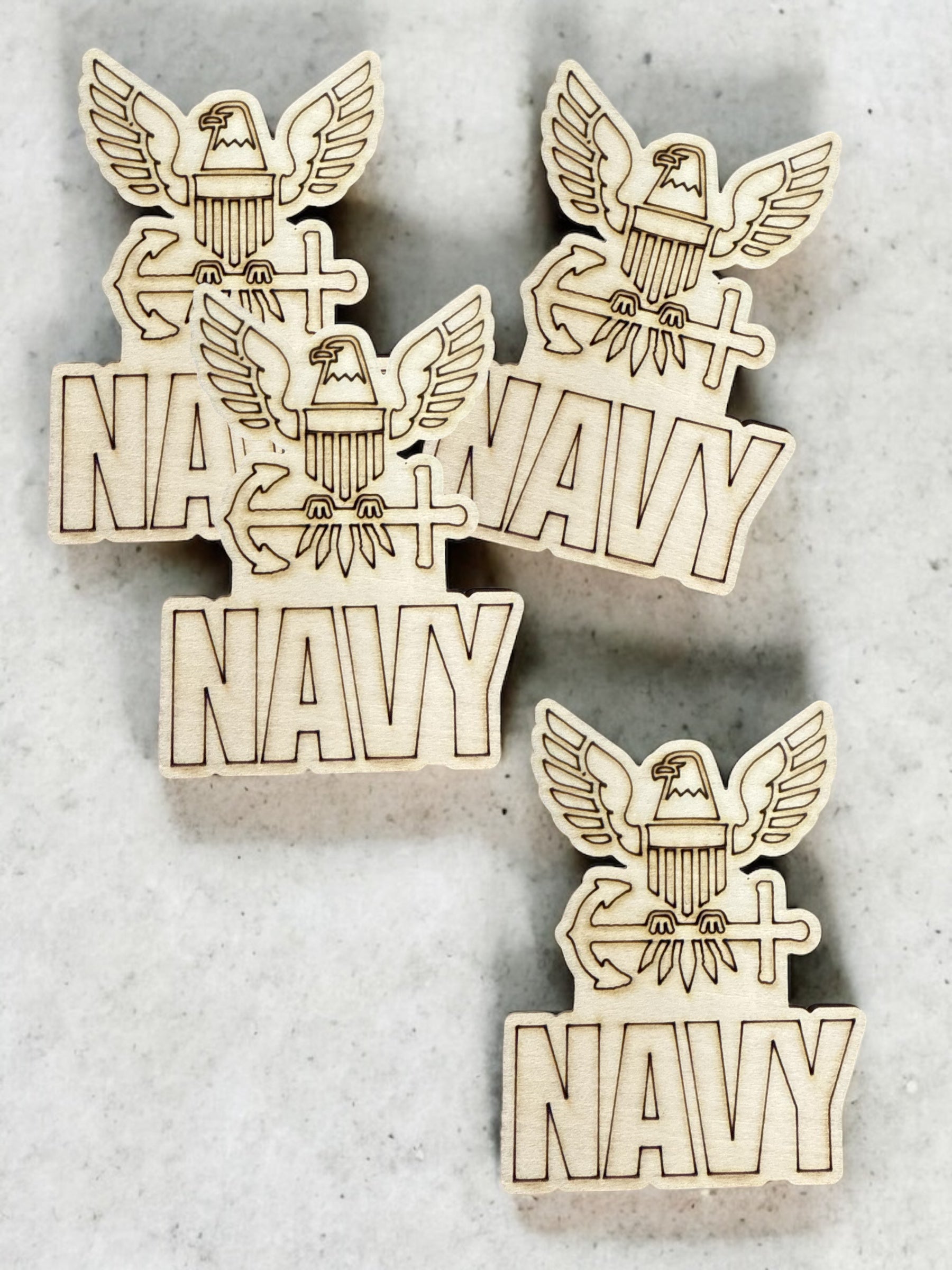 Wooden U.S. Navy Logo Cutouts - 2 inch (Bulk Set of 40) – Rusling