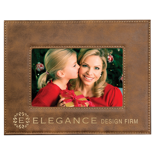 Personalized 4x6 Leather Frame;