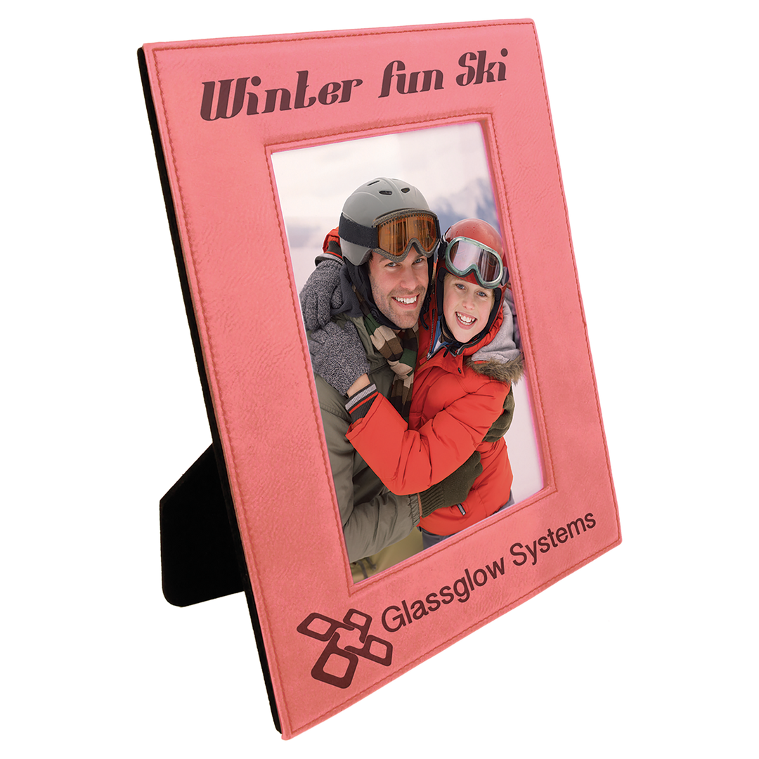 Personalized 4x6 Leather Frame;