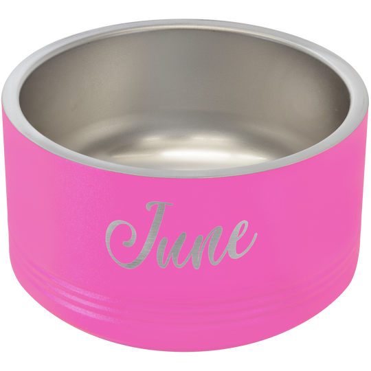 Personalized Pet Bowl; Stainless Steel Pet Bowl