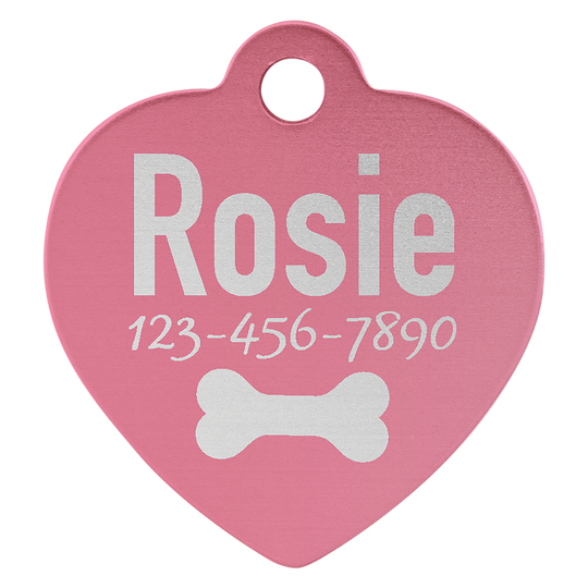 Personalized Heart Pet Tag