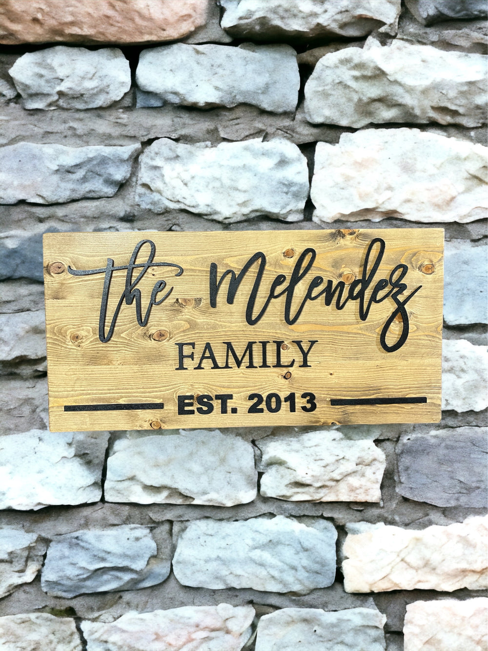 Rustic Family Name Sign