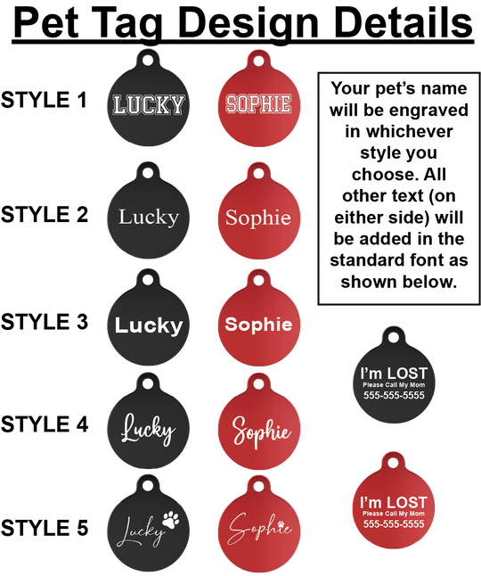Personalized Round Pet Tag