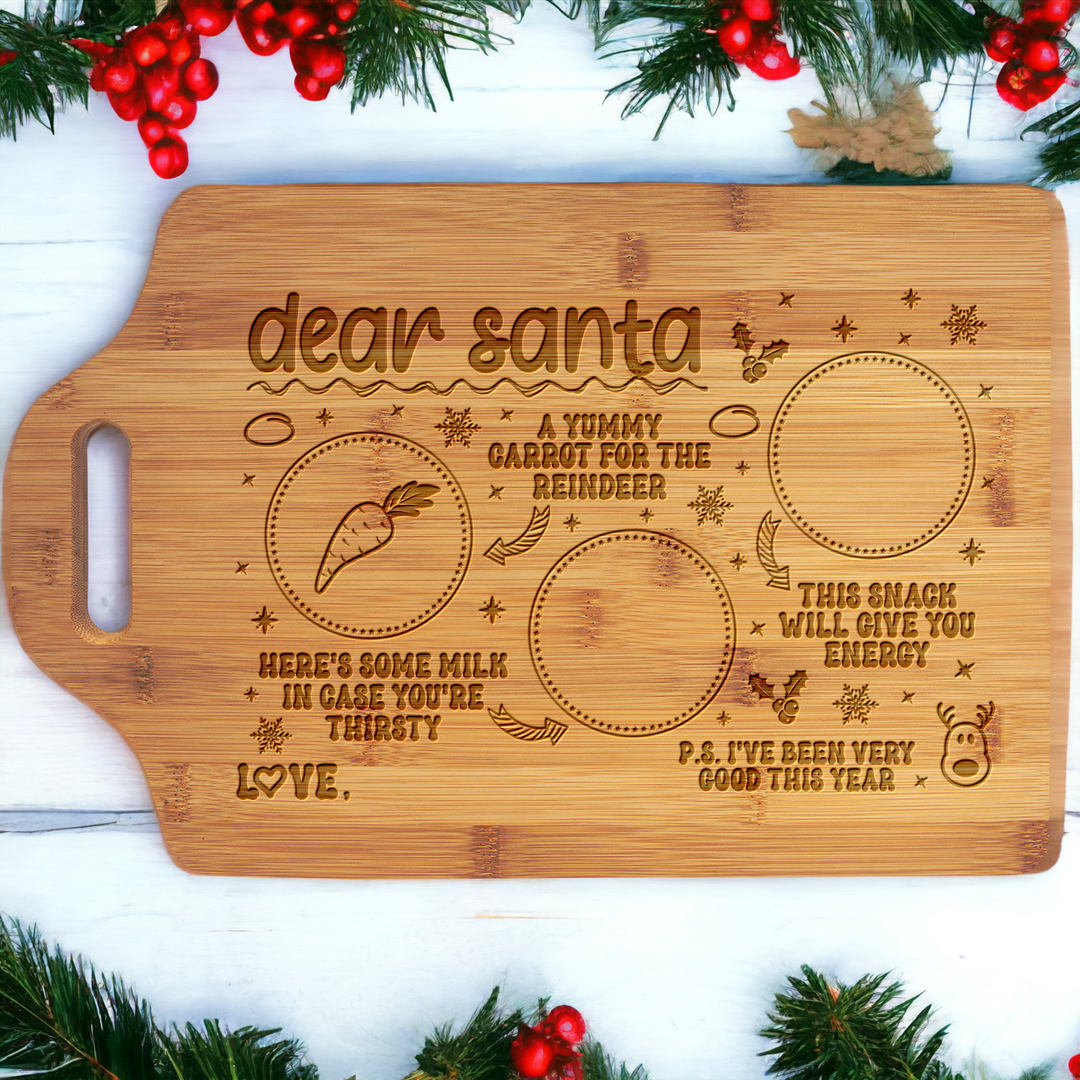 Santa Snack Tray (Rectangle w/Handle)