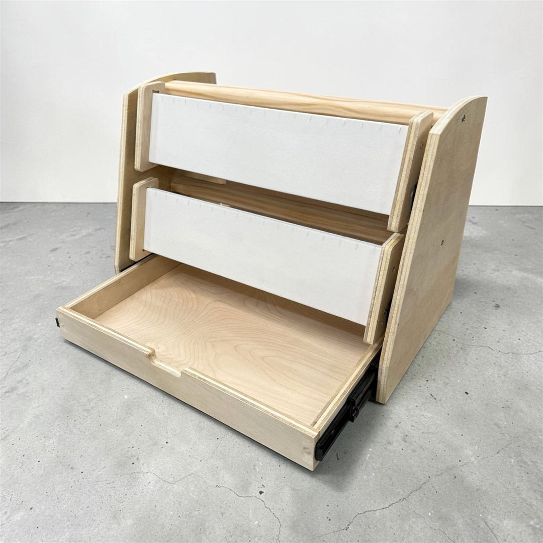 2-Tier Permanent Jewelry Display Rack with Charm Drawer