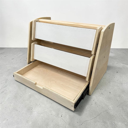 2-Tier Permanent Jewelry Display Rack with Charm Drawer