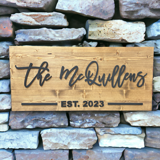 Rustic Family Name Sign