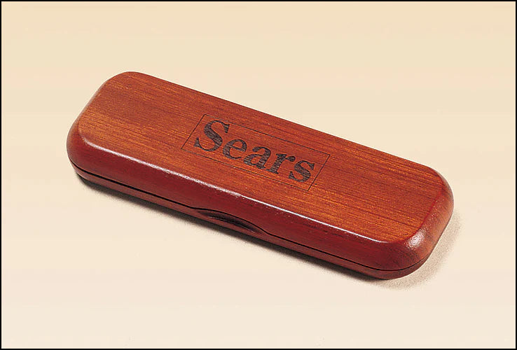 Rosewood Finish Double Pen Gift Case – Engravable