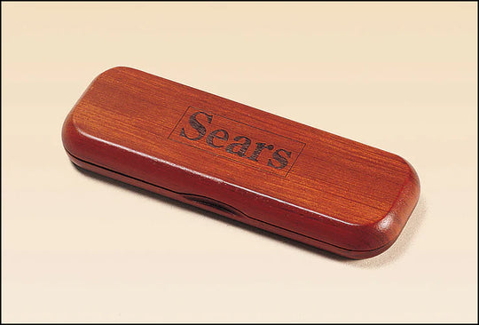 Rosewood Finish Double Pen Gift Case – Engravable