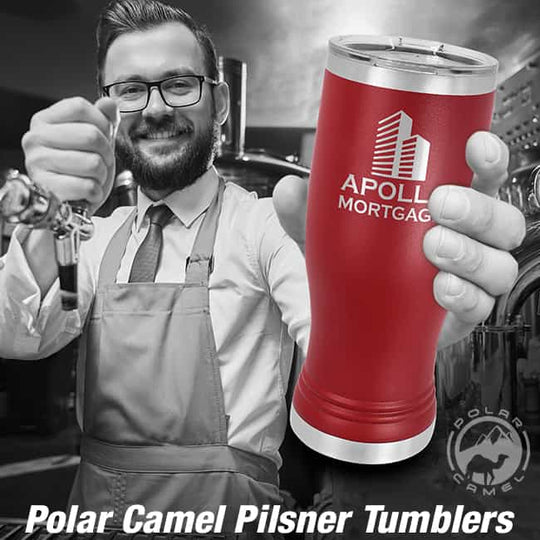 Polar Camel Pilsner Tumbler w/Clear Lid; Personalized Tumbler