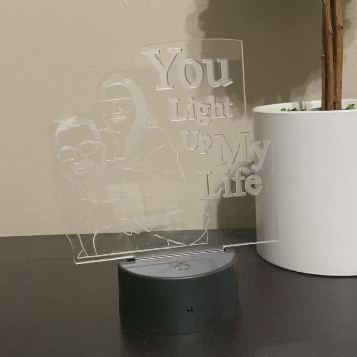 LED Lamp (Personalized) - Light up my Life with Your Own Photo, Illusion Lamp