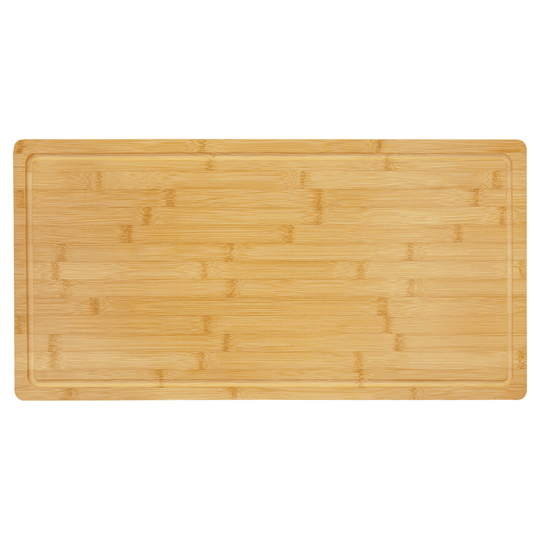Bamboo Cutting Board with Drip Ring; Personalized Cutting Board
