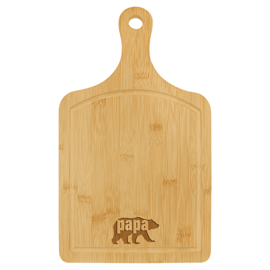 Paddle Shape Bamboo Cutting Board, Personalized Paddle Board