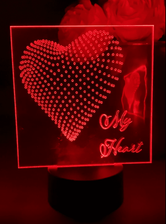 LED Lamp - My Heart, 3D Heart, Illusion Lamp