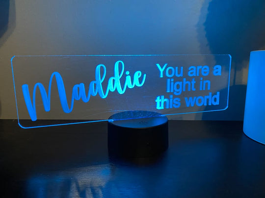 LED Lamp - You Are A Light In This World, Illusion Lamp, Personalized LED Lamp