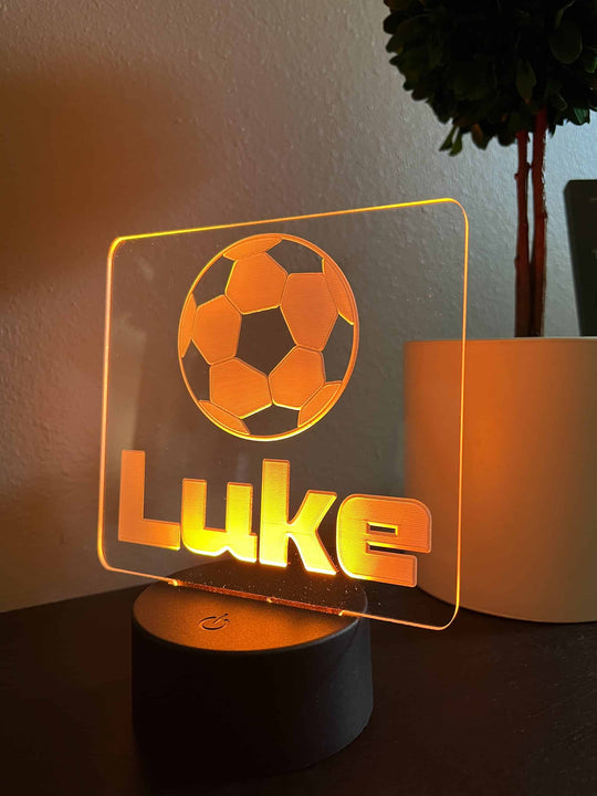 Personalized Kids Sports LED Lamp, 3D Illusion Lamp