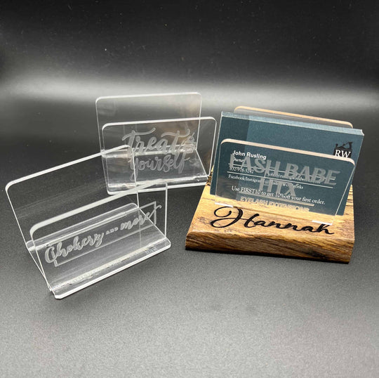 Handmade Personalized Business Card Holder