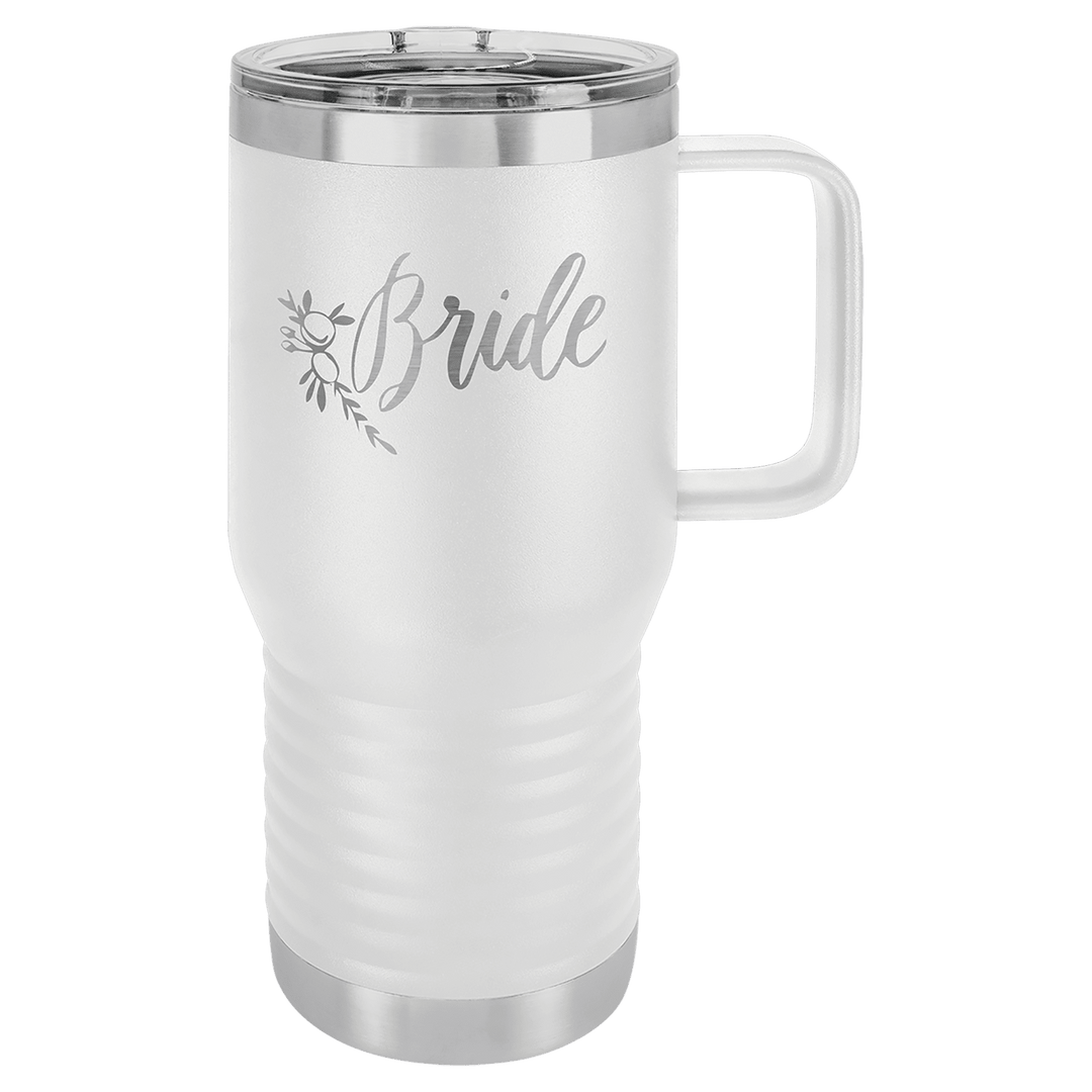 20 oz. Vacuum Insulated Travel Mug with Slider Lid; Personalized Tumbler