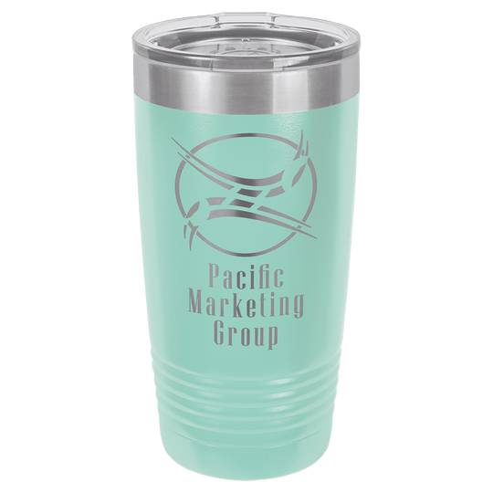 Polar Camel 20 oz. Ringneck Tumbler with Clear Lid; Personalized Tumbler