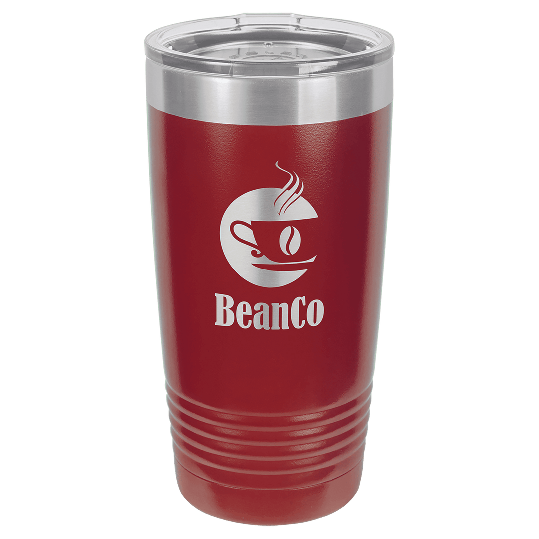 Polar Camel 20 oz. Ringneck Tumbler with Clear Lid; Personalized Tumbler