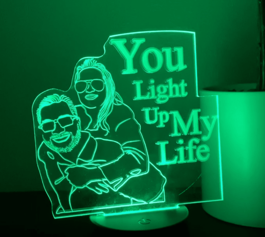LED Lamp (Personalized) - Light up my Life with Your Own Photo, Illusion Lamp
